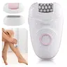 3-in-1 Electric Epilator for Women, Waterproof Bikini Shaver & Body Hair Trimmer for Arm, Leg, Underarm & Bikini, Portable Foot Grinder, Painless Hair Removal Tool, Waterproof Cordless Shaver, Body Hair Trimming