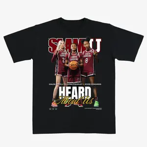 South Carolina Women Basketball Shirt – Gamecocks SLAM Heard About Us Graphic Tee Women Tops.