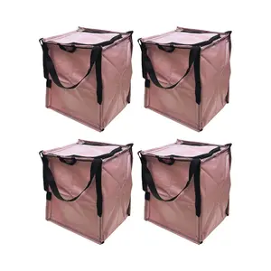 DuraSack Set of 4 Endless Use Storage Totes with Zipper Top