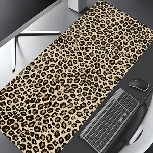 Wild Fashion Leopard Print Design Large Gaming Mouse Pad, Stylish Desk Protector with Non-Slip Rubber, Multi-Size for Laptop & Desktop Use, Office Desk Accessories