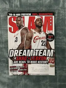 2009 Dec Slam Magazine Poster Print LEBRON JAMES SHAQUILLE O’NEAL Cleveland Cavs - POSTER NO FRAME