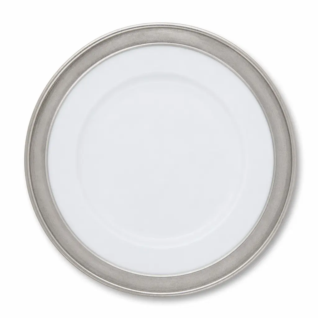 Classic Pewter Rim Salad Plate