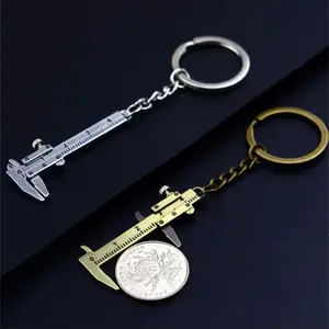 31BB Fashion Mini Vernier Caliper Keychain 0-40mm Portable Measuring Gauging Tools Car Key Chain Ring Ruler Caliper for Precision Measurement