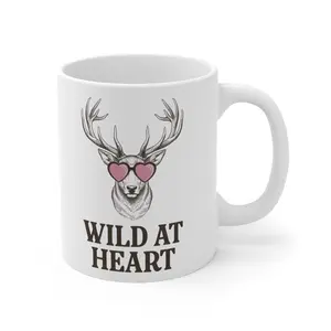 Wild at Heart Deer Ceramic Mug | 11oz 15oz
