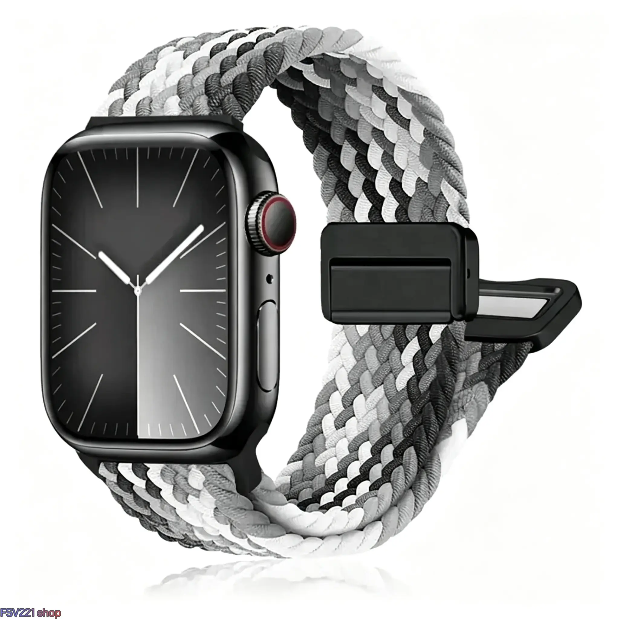 Woven Braid Magnetic Band Compatible with Apple Watch - Braided Nylon Stretch Strap with Magnetic Clasp, Durable Flexible Accessories for Daily Casual Wear, Stylish Tech Fashion Accessory, Tech Accessories，Comfortable Sport & Casual Replacement Band campi