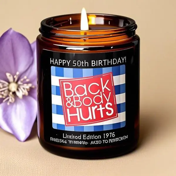 Lavender Scented Candle with Cotton Wick - Home Decor Plaque, Fragrance Light Aroma Freshener - 50th Birthday Gift for Parents, Dad - Reusable Thoughtful Keepsake for Teacher, Bestie, Wax