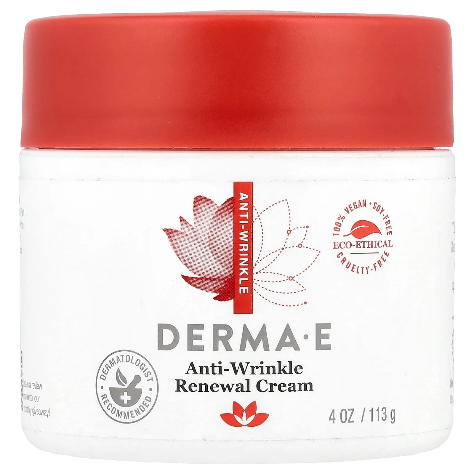 DERMA E Anti-Wrinkle Renewal Cream, 4 oz (113 g)