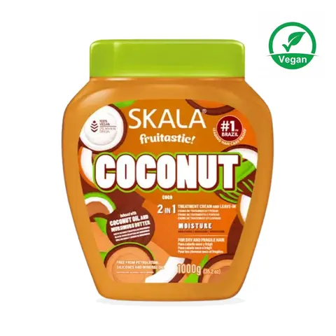 Skala Frutástica Coconut Curly Damaged Hair Hydrating & Anti-Frizz ABC Argan Oleo de Coco Shea Butter Cocoa Keratin Conditioner Haircare Shampoo Blend Cream Nourishing Restore