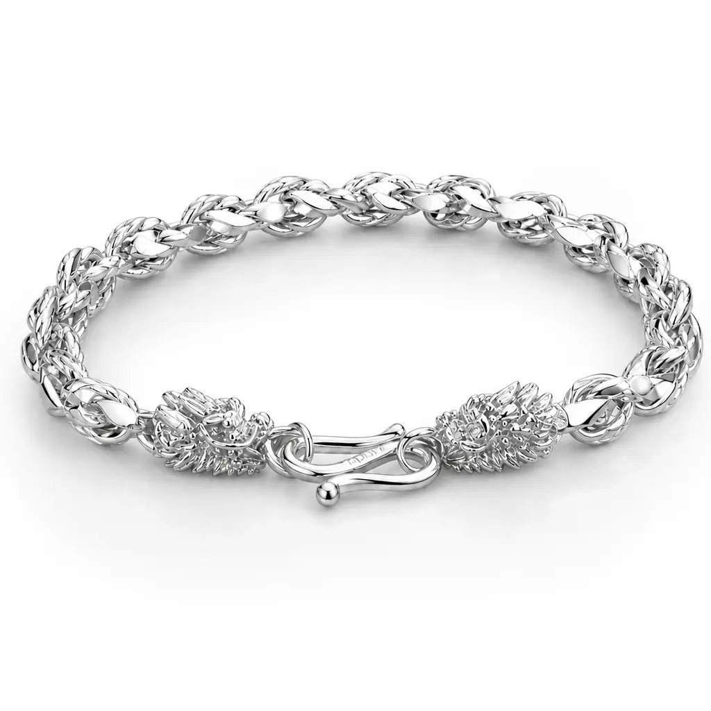 Premium Silver-Plated Copper Bracelet with Elegant Twisted Chain Design, Durable, Hypoallergenic, and Lightweight Jewelry for Men and Women, Perfect for Everyday Wear, Special Occasions, Parties, Gifts, Birthdays, Anniversaries, and Holidays