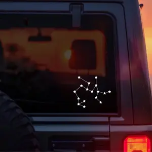 Sagittarius Constellation Vinyl Car Decal, Sagittarius Zodiac Star Sign Sticker, Minimal Celestial Astrology Design for Cars, Laptops & Windows, Fire Sign Gift