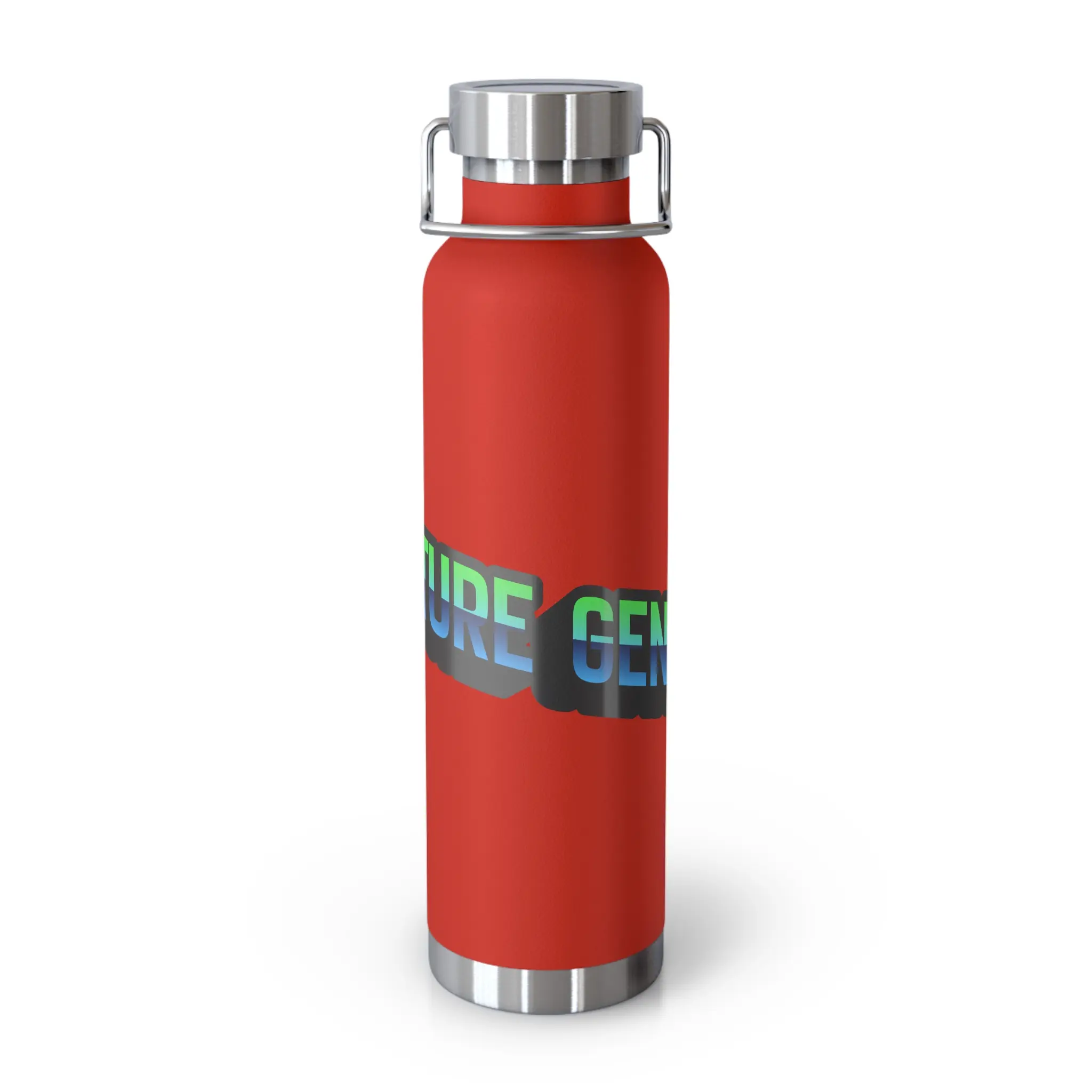 FUTURE GEN retro 3D text Copper Vacuum Bottle, 22oz