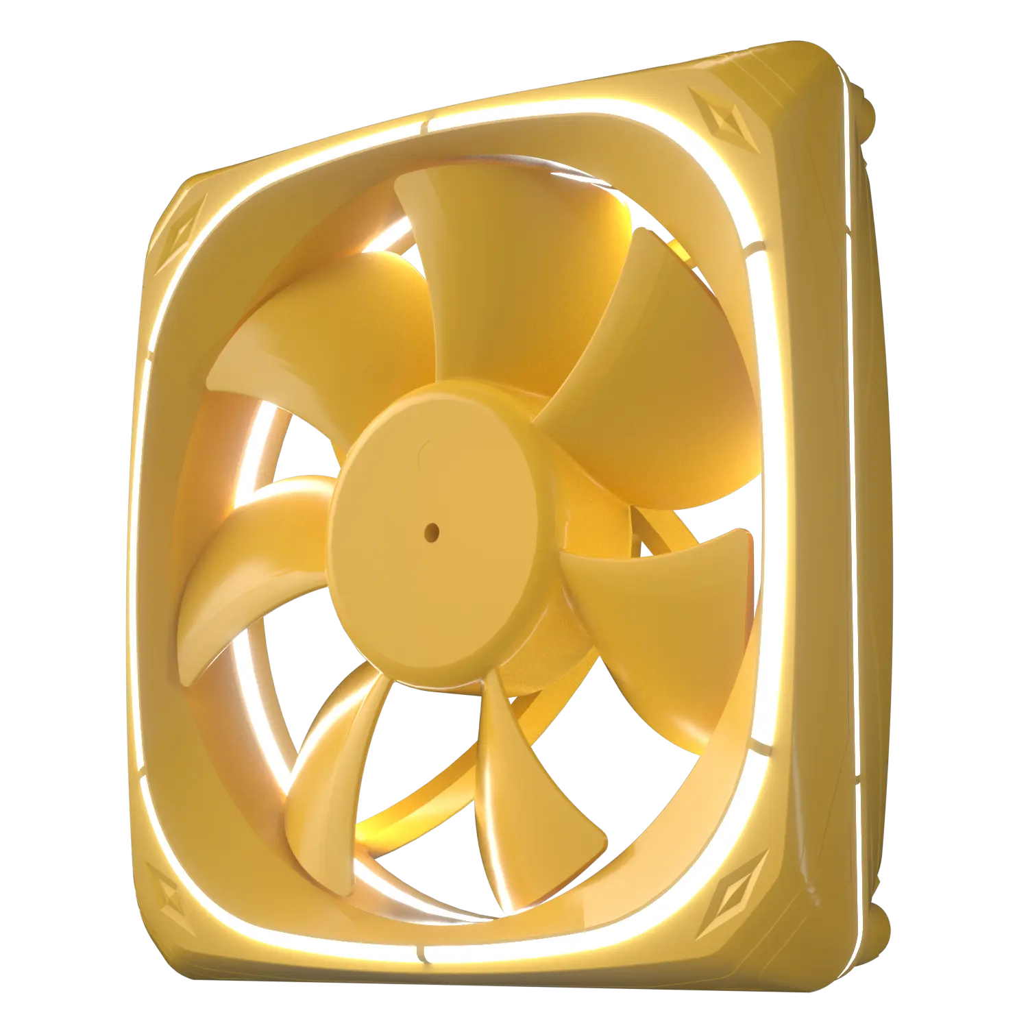 Vetroo DF120 RGB LED Case Fan - 120mm High Airflow Cooling Fan with Vibrant Yellow Frame, Ideal for PC Cases/CPU Coolers/Radiators
