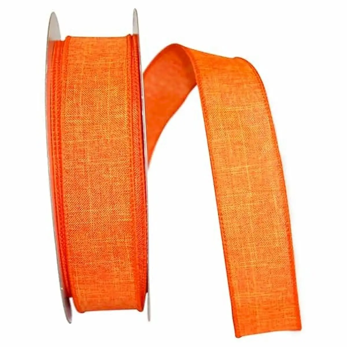 Mr. MJs Trading AI-628935 Tangerine Linen Wired Ribbon