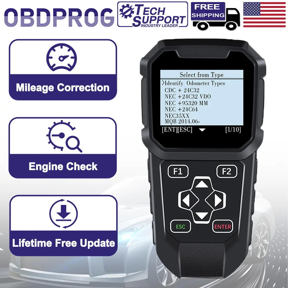 OBDPROG MT401 Cluster Correction Tool OBD2 Scanner Cluster Adjust Diagnose Cluster Reset Diagnostic Tools Cluster Calibration Automotive Repair