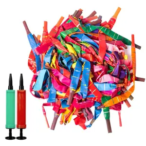 100pcs Rocket Balloons with Two Air Pump Colorful Giant Balloons for Parties Light Number Party Balloons Golden Foil Pastel Rainbow Balloon Garland Kit deco shine