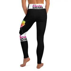 B-Badass Yoga Leggings (White Band)