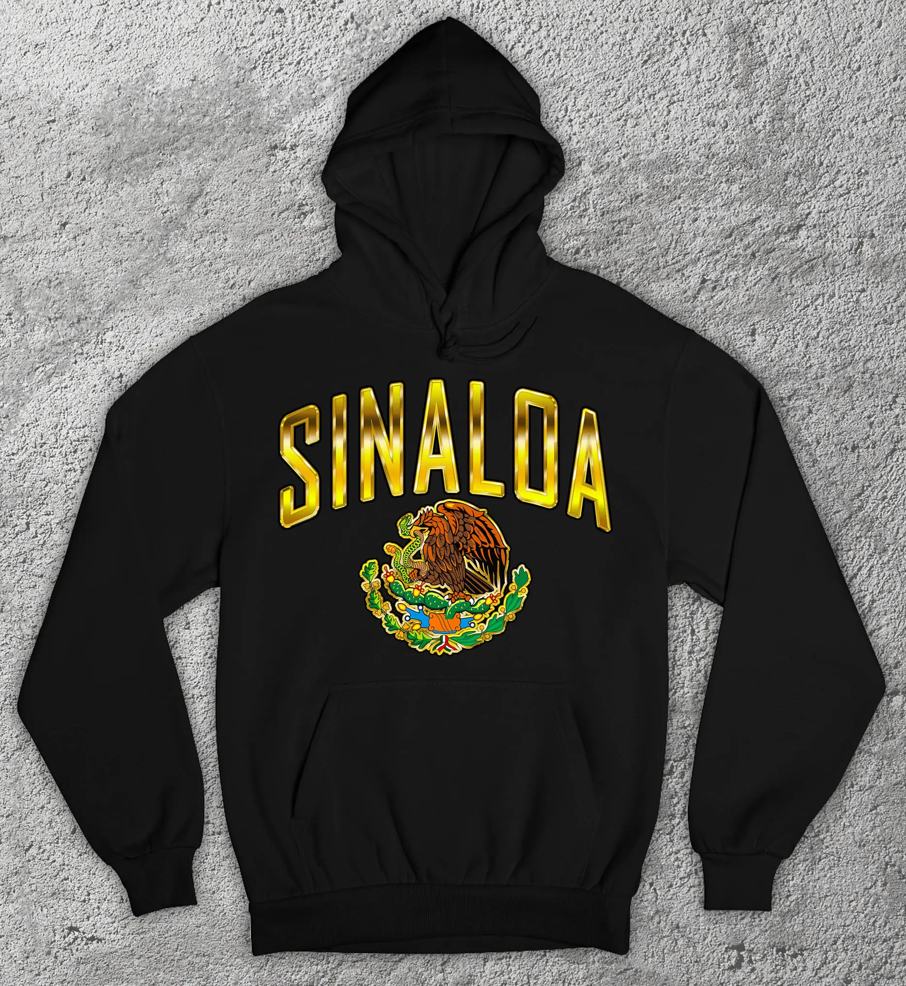 Gold State SINALOA Mexico Unisex Pullover Hoodie / T-Shirt. Limited Edition!