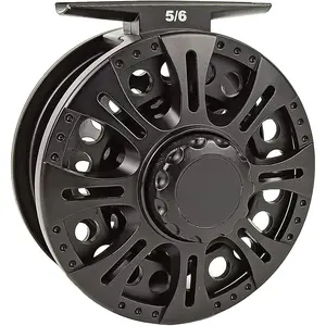 HVCE Graphite Fly Reel Center Drag System Classic III Graphite Large Arbor Sizes 3/4, 5/6, 7/8 Fly Fishing Reels
