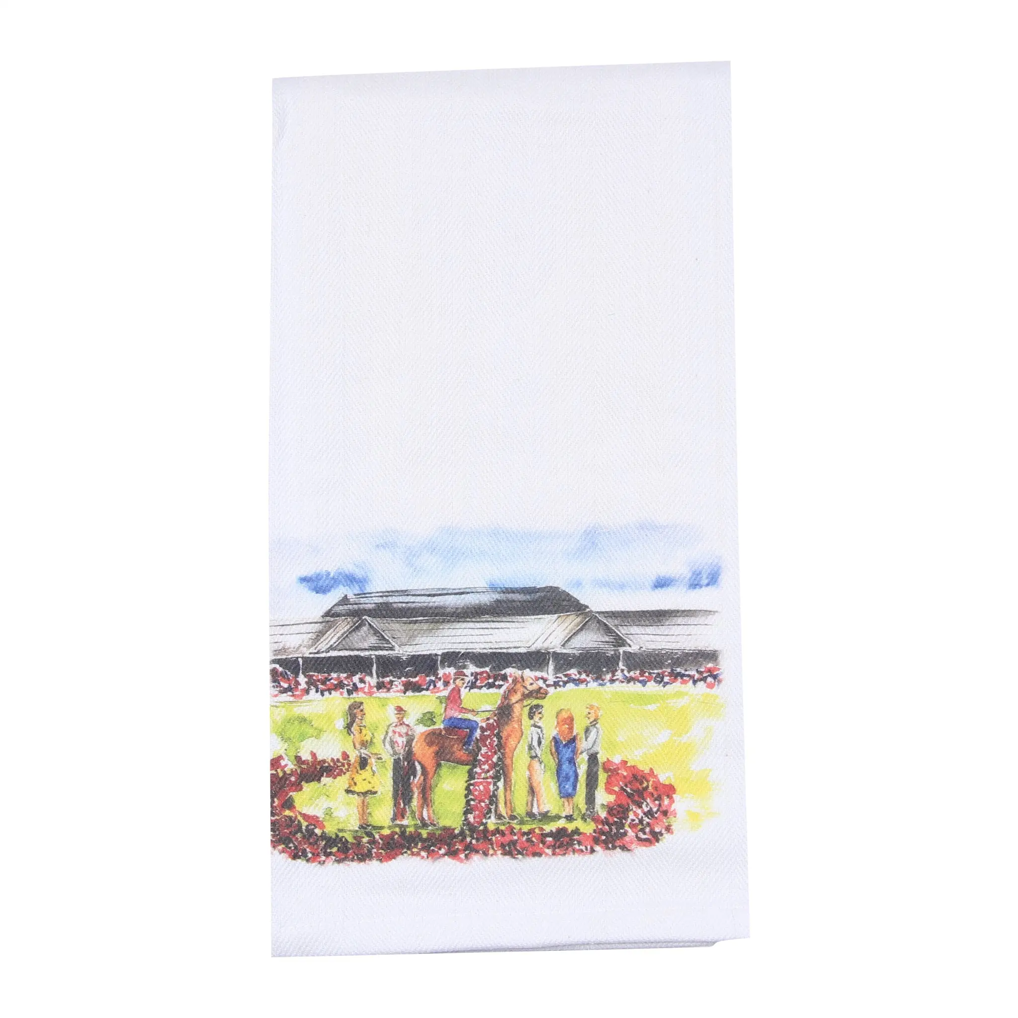 Horse Racing Winners Circle Tea Towel