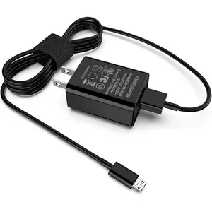 L-CGC007  Fast Charger Compatible for Fire UL Listed AC Adapter 2A Rapid Charger with 6.6Ft Micro-USB Cable for All-New Fire 7 HD 8 10 Plus Tablet, Kids Pro, Kids Edition, HD HDX 7” 8.9” (Black)