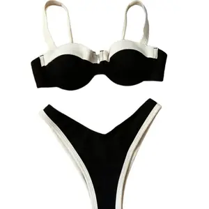 2026 Women Split Bikini High Waist Push Up Beach Swimwear