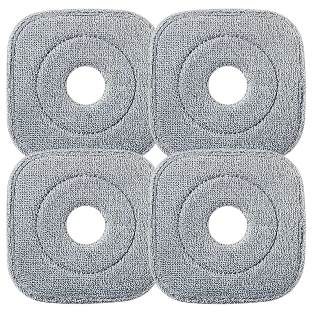 Square Spin Mop Replacement Heads, 9x9 Inch Microfiber Refills, Machine Washable & Reusable for Smooth Surface Floors, Pack of 2, 4, or 8