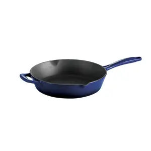 Tramontina Bestow Enameled Cast Iron Skillet, 10-inch Frying Pan, Blue