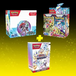 Pokemon Journey Together Booster Box + Scarlet Violet Booster box + Prismatic Bundle