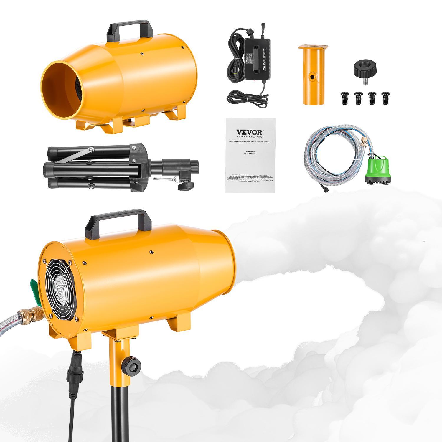 VEVOR Foam Machine,  180 W Party Foam Cannon, Portable Foam Maker with a Tripod Stand, Foam Party Machine with a Submersible Pump, for Backyard, Pool, Outdoor Events, Birthdays, Celebrations & Party