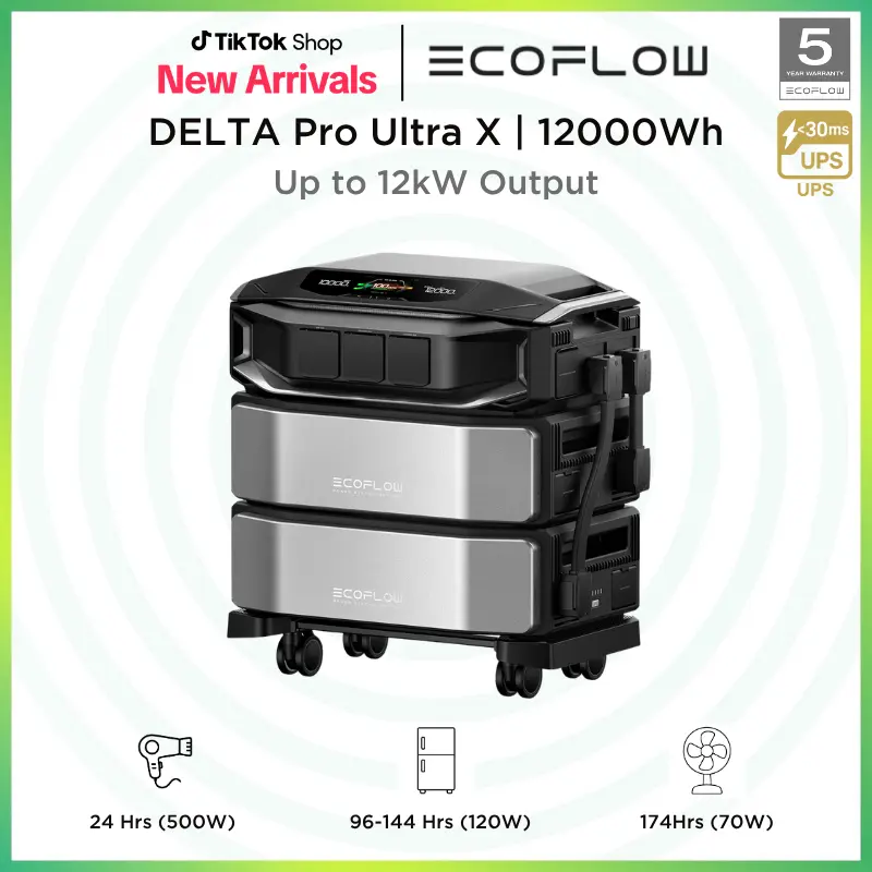 EcoFlow DELTA Pro Ultra X 12000Wh Whole-Home Power StationEF ECOFLOW  12288Wh Power Station: Delta Pro