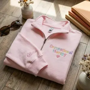 Personalized Embroidered Occupational Therapy Quarter Zip, Custom OT & OTA Grad Sweatshirt, Therapist Teacher Gift