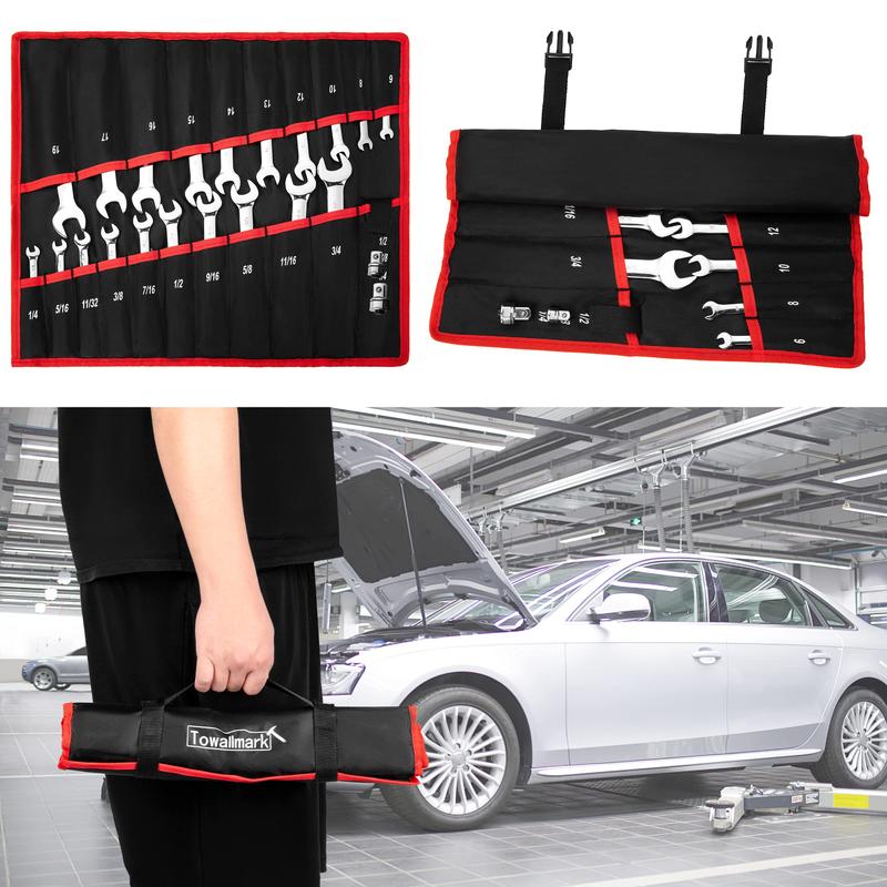 【Restock Sale】GARVEE Ratcheting Wrench Set 20 PCS SAE 1/4"-3/4", Metric 6-19mm, Flex Head 72-Tooth, Chrome Vanadium Steel, Includes Storage Bag