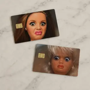 Funny Doll Credit Card Skin, Meme Debit Decal, Funny Wallet Accessory