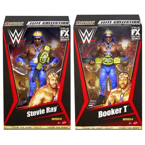 Package Deal (Harlem Heat - Booker T & Stevie Ray) - WWE From the Vault Ringside Exclusive Series 8 Mattel WWE Toy Wrestling Action Figures