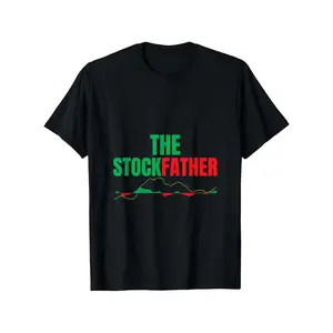 The Stockfather Stock Trader T-Shirt - Bold Stock Market Chart Design, 100% Cotton Unisex Casual Tee with Slight Stretch, Streetwear Style for Finance Professionals & Investors, Machine Washable, Sizes S-XXXL,  graphic tee