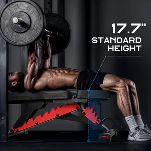 Adjustable Weight Bench Foldable Gym Bench for Home Workout Full Body Strength Training, 1110lbs Heavy Duty Multi Purpose Incline Decline Exercise Bench Press Station for Compact Small Spaces Apartment Gym