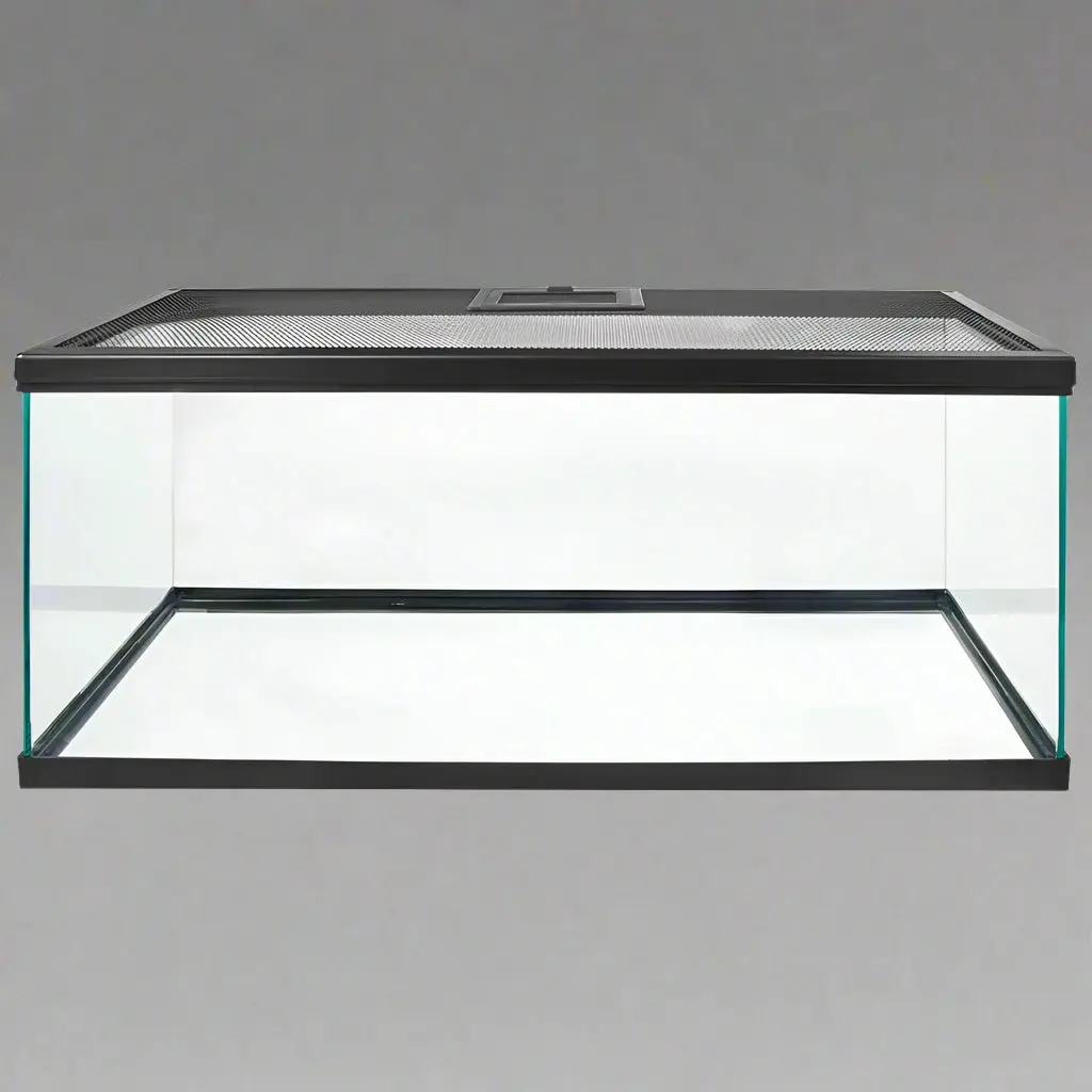 20 Gallon Glass Fish Aquarium Terrarium for Fishkeeping, Hatchery, and Aquatic Pet Supplies for Home and Garden with Screen Ventilation.