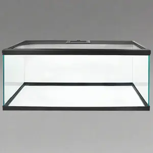 20 Gallon Glass Fish Aquarium Terrarium for Fishkeeping, Hatchery, and Aquatic Pet Supplies for Home and Garden with Screen Ventilation.