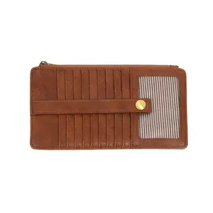 Joy Susan Kara Mini Wallet in Saddle