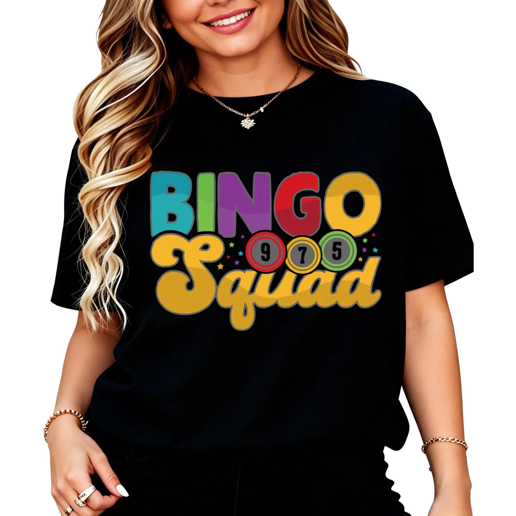 Bingo Squad Nineteen Seventy Five Design T-Shirt Women Men Unisex Cotton Clothing Streetwear