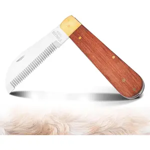 Hand Stripping Tools for Horse Dog Grooming, Shedding Blade for Horse Bot Eggs, Right Handed Fold Up Design