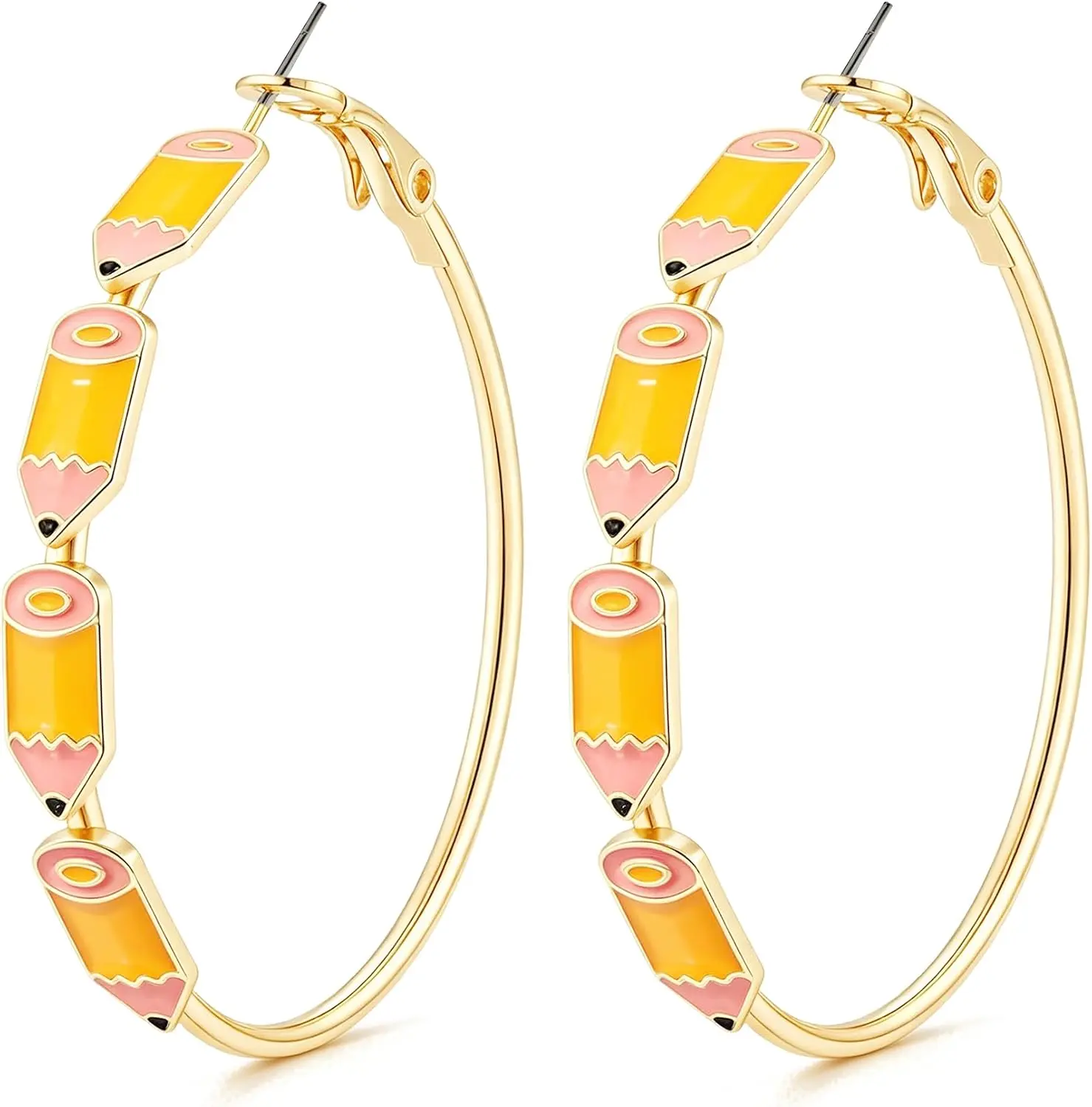 Back to School Teacher Earrings as Teacher Gifts for Women | Apple Pencil Earrings Jewelry as Teacher Outfits Accessories, School Earring as First Day of School Teachers Gifts