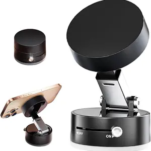 Adjustable Magnetic Car Phone Mount with Suction Cup, Compatible with iPhone & Android, Ideal for Travel & Desk Use, Car Phone Holder