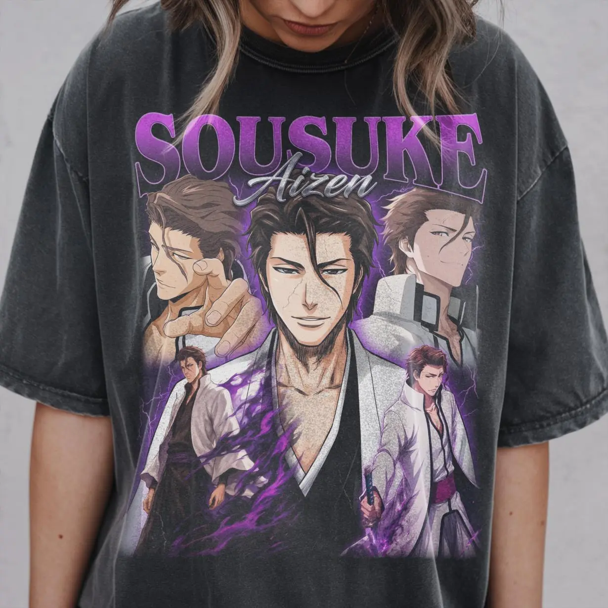 Aizen Shirt, Bleach Anime Tee, Sosuke Aizen Graphic, Soul Society Apparel, 90s Bootleg Gift, Looks Good, Feels Better, Wardrobe Staple, For Any Season