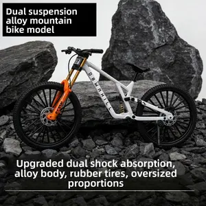 Simulation Dh MTB Bike Model, 1:10 Scale Alloy Off-Road Mountain Bike, Dual Shock Design, Home Office Decor, Collectible Gift