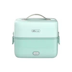 Bear Electric Lunch Box 1.2L, Dual Layer Food Warmer, Portable Steamer & Cooker, Leak-Proof, Constant Temperature, DFH-B12E1