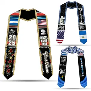 Personalized Nicaraguans Graduation Sash, Nicaraguans Flag Graduation Sash Class of 2025, Customize Nicaragua Graduation Stole 2025