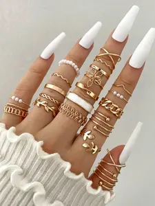 Knuckle Midi Rings Set – Elegant Tone Geometric Jewelry for Women | Daily Wear, Party, Wedding, Vacation Gift