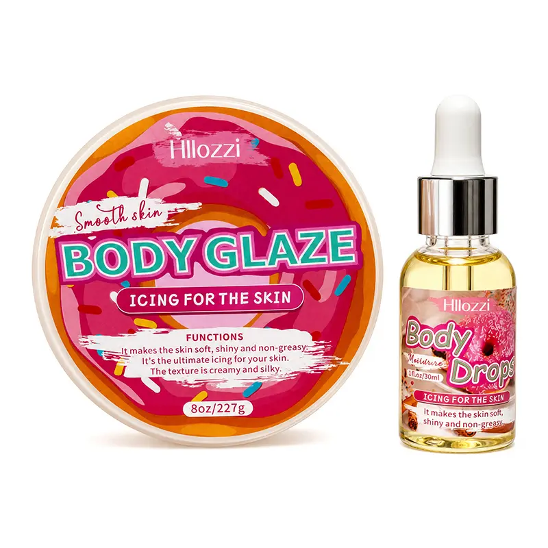Hllozzi Body Glaze Body Butters,Body Glaze Body Butter Donut, Body Lotion Essential Oil  Butter Body Moisturizer for Women Anti Aging, Whipped Body Butter for Women