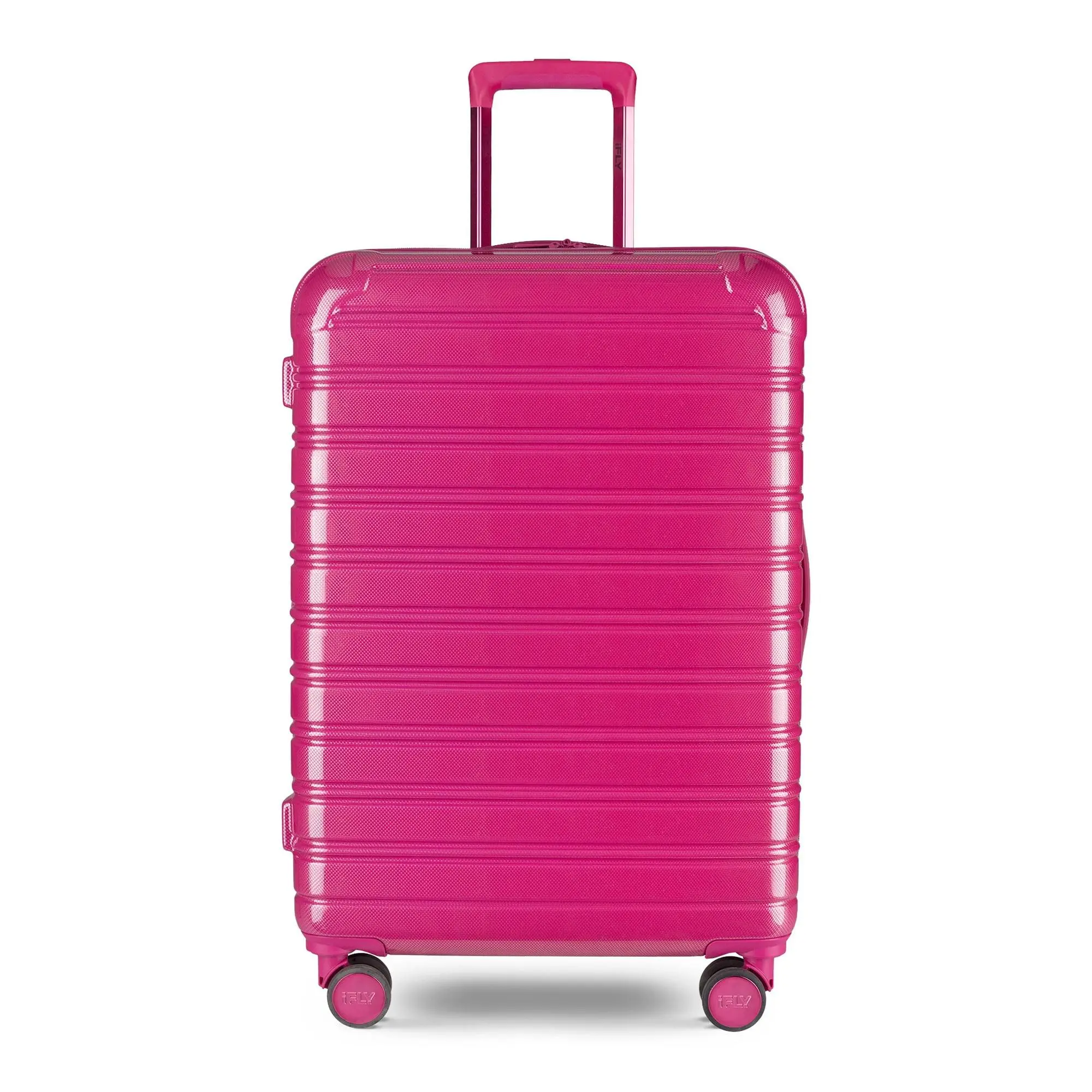 iFLY Fibertech 3.0 24" Medium Checked Suitcase – Hardside Expandable Spinner Luggage for Travel